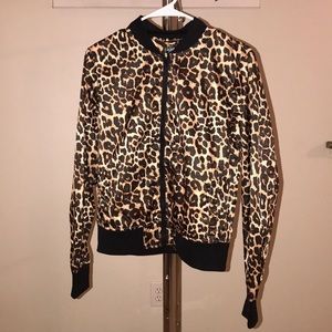 Leopard bomber jacket